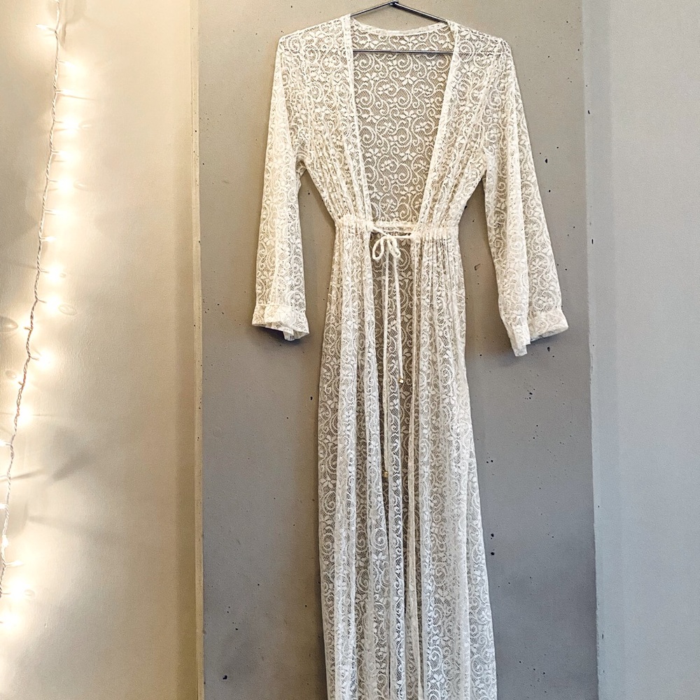 Vintage lace style duster coverup